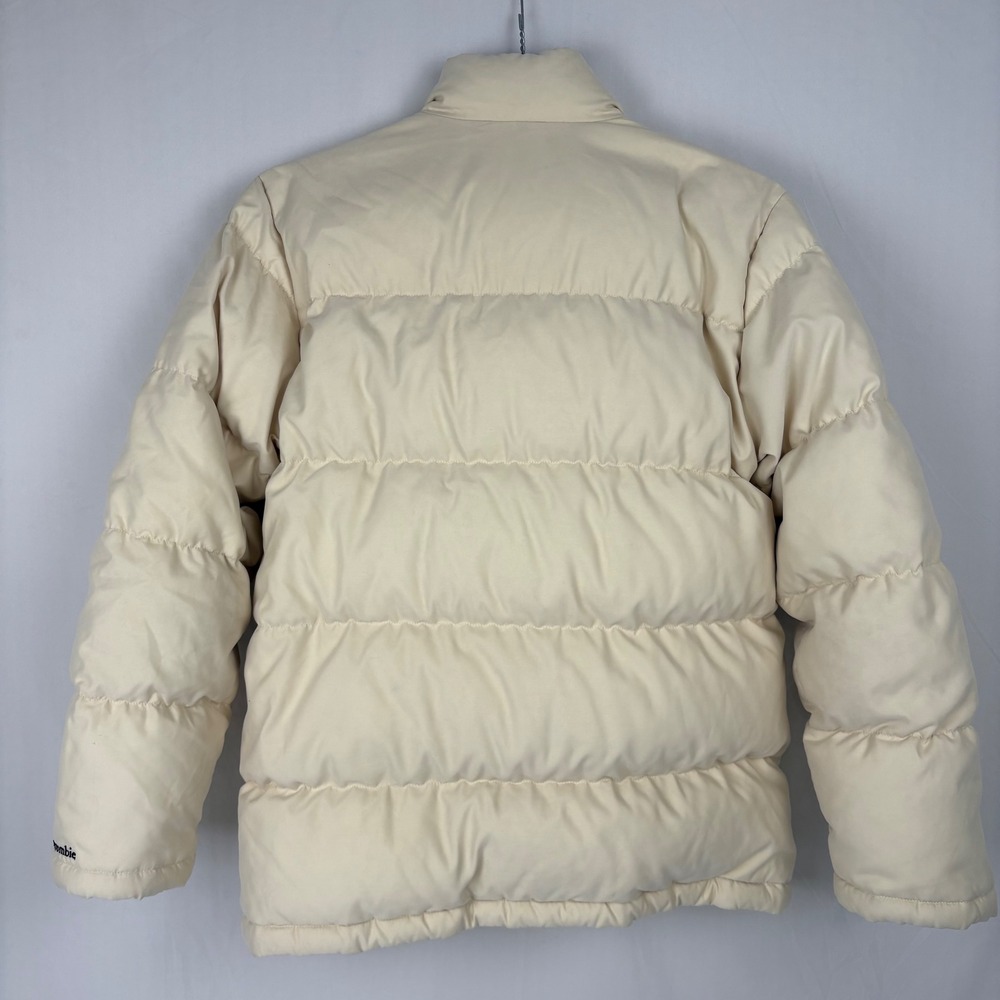 Abercrombie Womens Cream Puffer Jacket Full Zip Goose Down Insulated Size M - Picture 4 of 8
